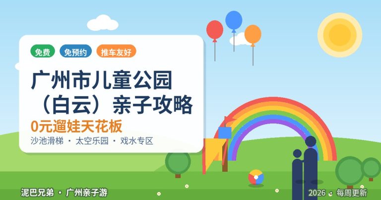 广州市儿童公园 白云 沙池滑梯戏水区 亲子家庭遛娃