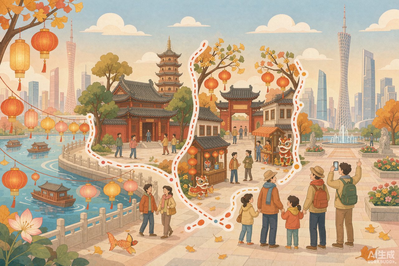 广州国庆免费遛娃|灯会古刹草坪音乐会0元玩 广州国庆免费灯会与古刹河畔,家长带娃夜游打卡