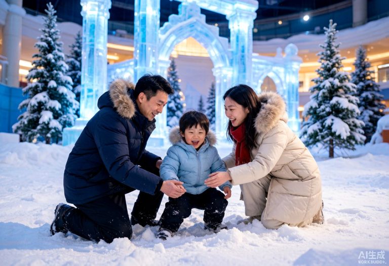 广州融创热雪奇迹室内滑雪亲子