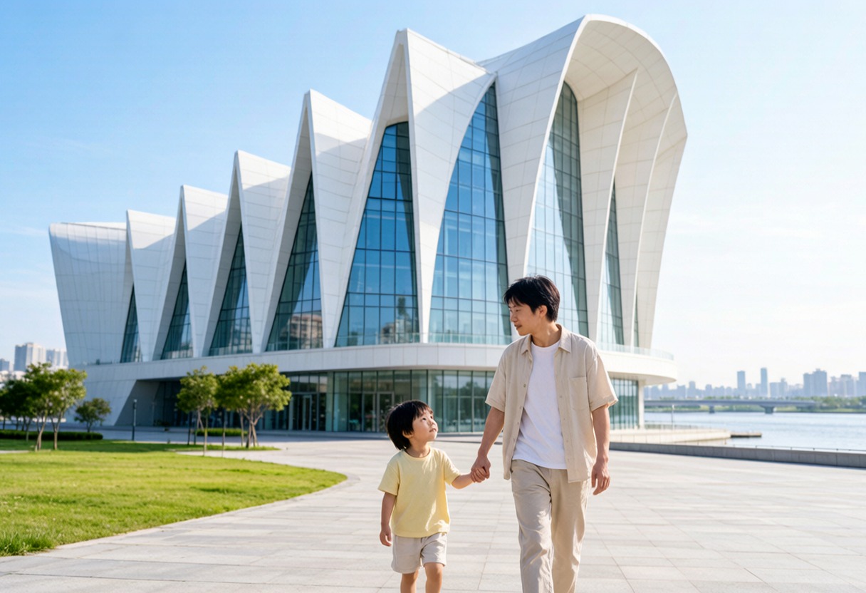 广州天河少年宫新宫临江大道室内场馆亲子参观场景