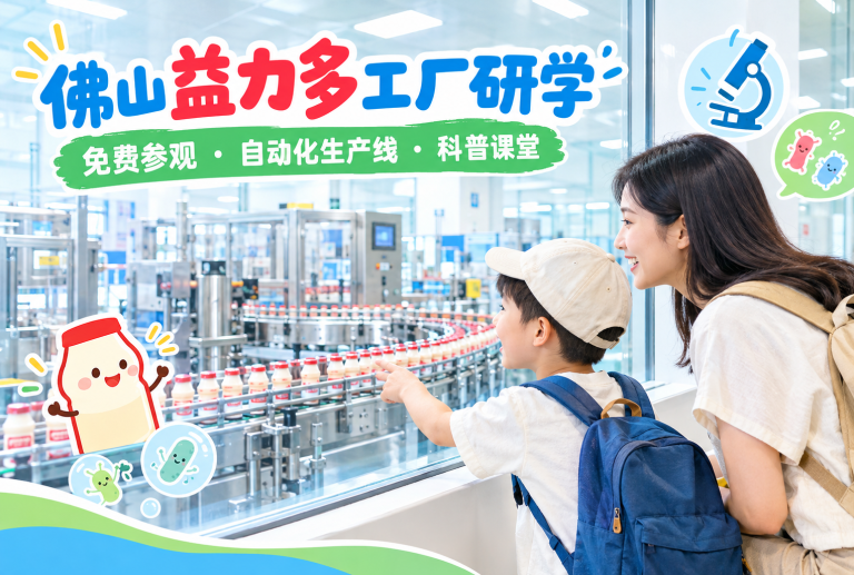 佛山益力多工厂研学遛娃攻略｜免费看自动化生产线，科普课堂＋喝新鲜益力多（三水亲子工厂研学）